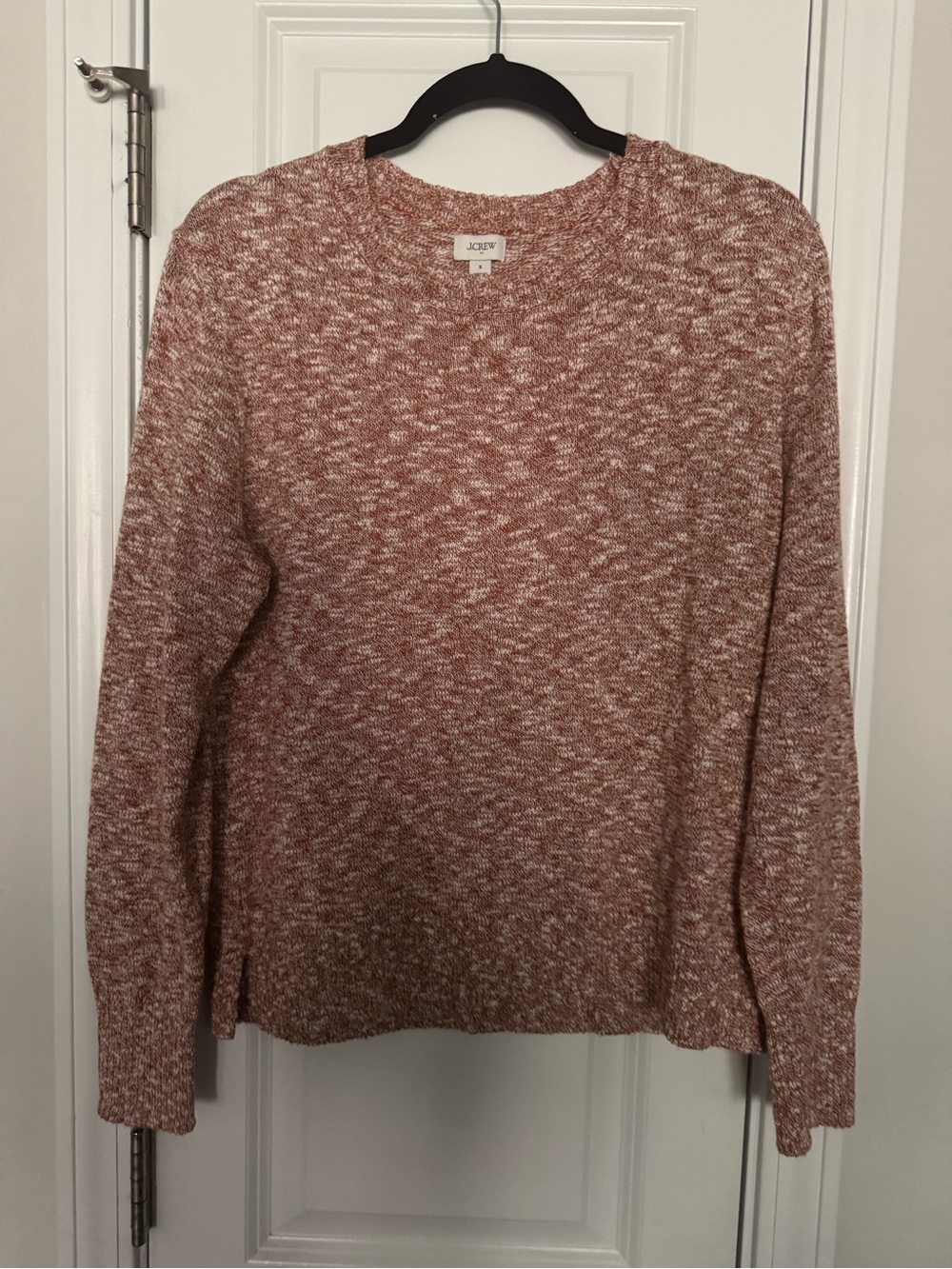 J. Crew Women's Marled Rust Crewneck Sweater